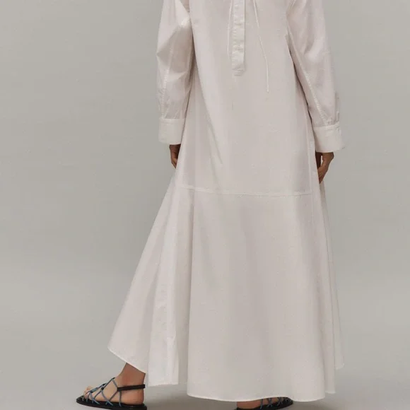 Anthropologie White Button-Up Shirt Dress - Picture 3 of 5